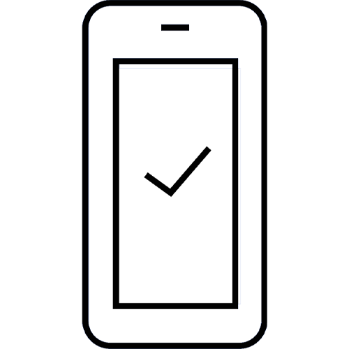 Smart Phone with checkmark